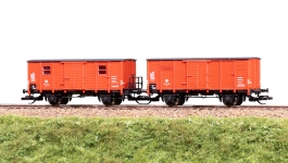 Hädl 26009 - TT - 2-tlg. Set Gedeckte Güterwagen Feuerlöschzug, DR, Ep. III